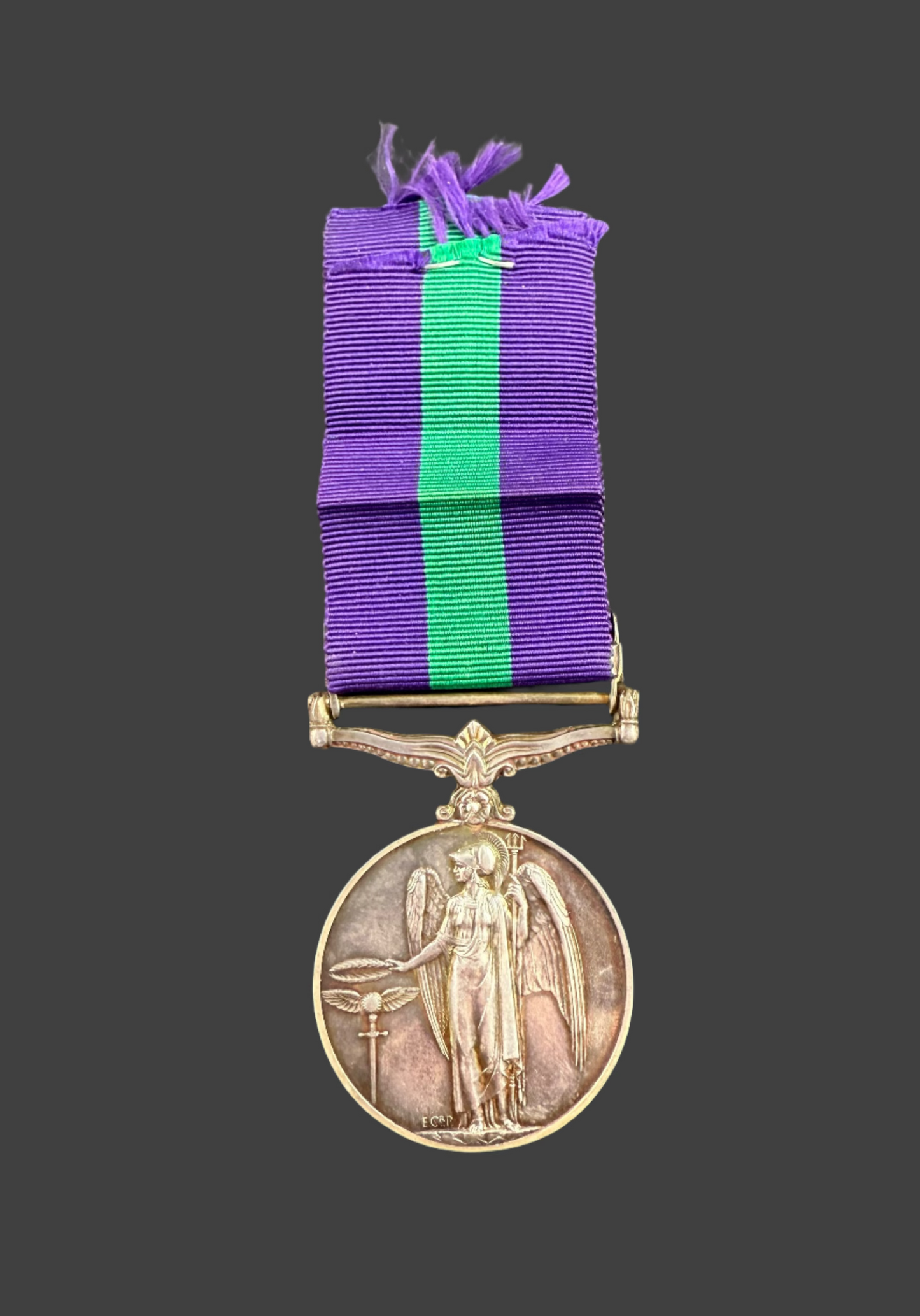 British - General Service Medal - Palestine Clasp - Hampshire Regiment  - Hines - DoW