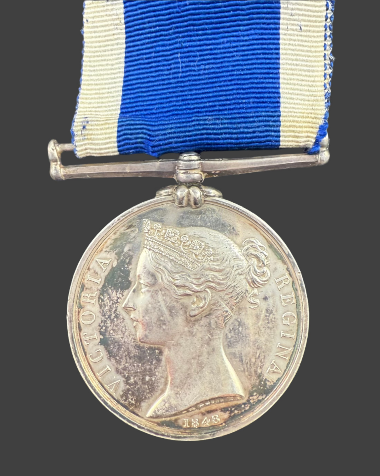 Victorian - Royal Navy Long Service and Good Conduct Medal - 1848 Dated Type - Wide Suspension - McCarthy