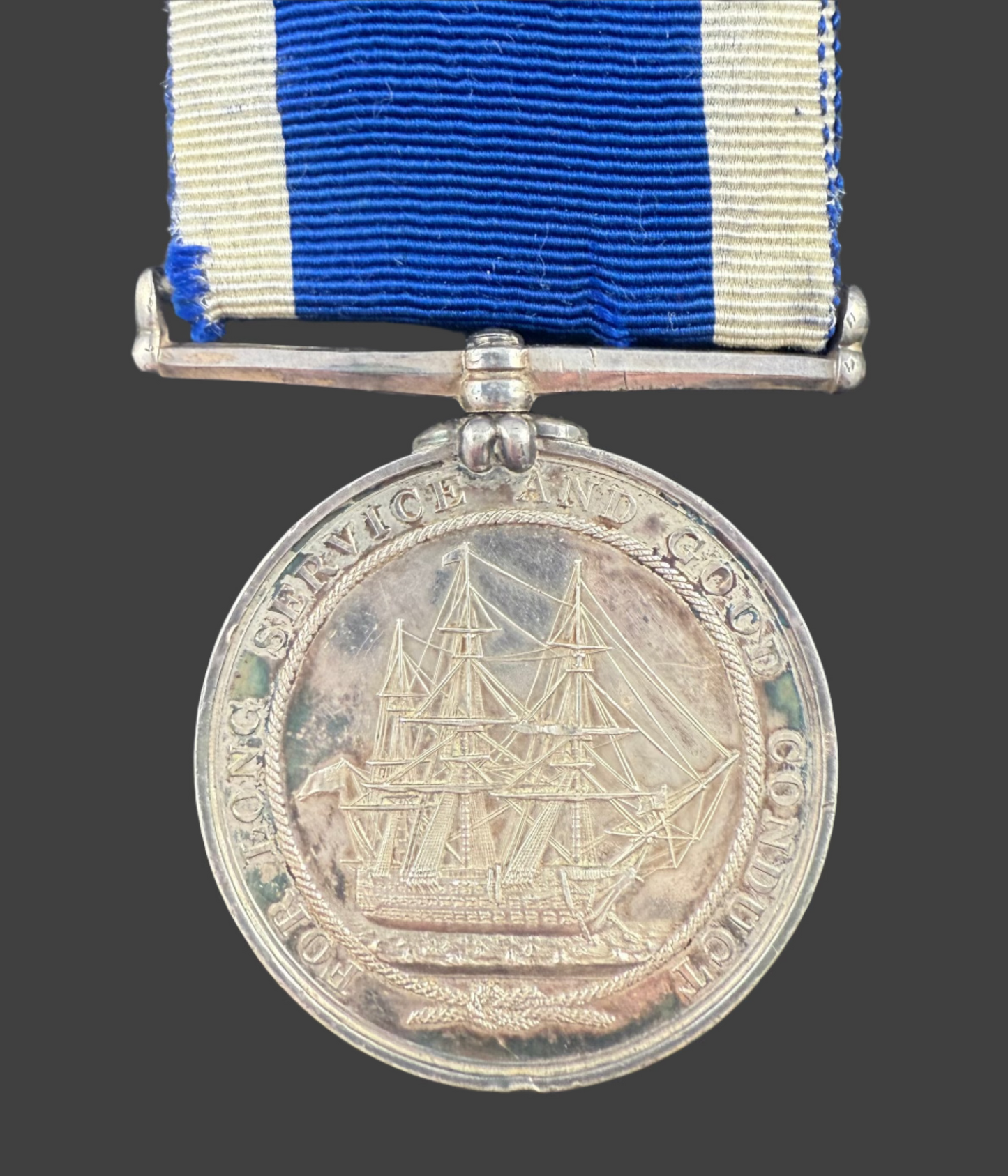 Victorian - Royal Navy Long Service and Good Conduct Medal - 1848 Dated Type - Wide Suspension - McCarthy