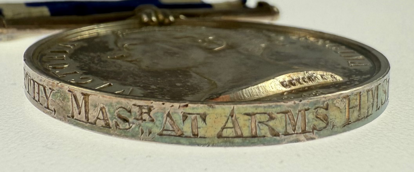 Victorian - Royal Navy Long Service and Good Conduct Medal - 1848 Dated Type - Wide Suspension - McCarthy