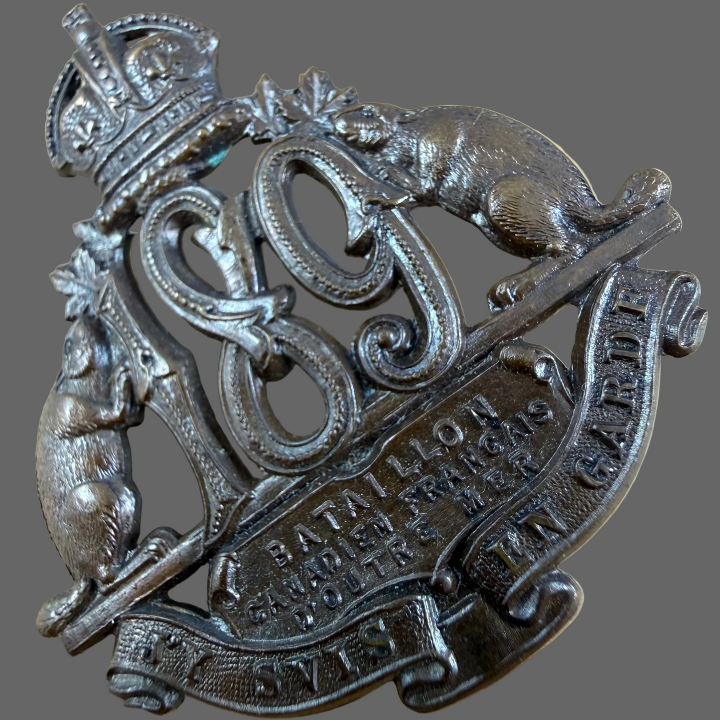 Canadian – WWI – 189th Battalion (Canadien Francais) Canadian Infantry – Cap Badge