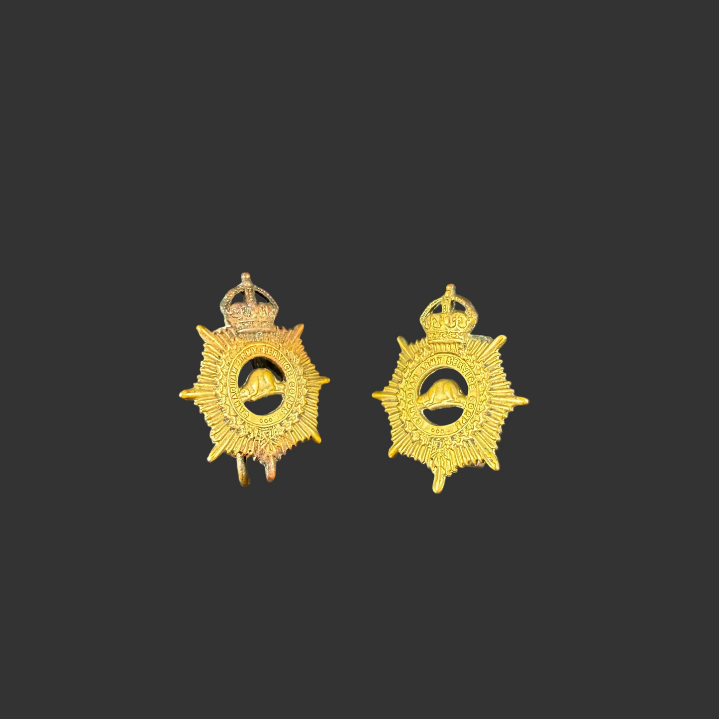 Canadian – WWI – Canadian Army Service Corps – Collar Badges