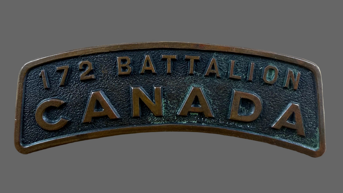 Canadian – WWI – 172nd Battalion (Rocky Mountain Rangers) – Shoulder Title