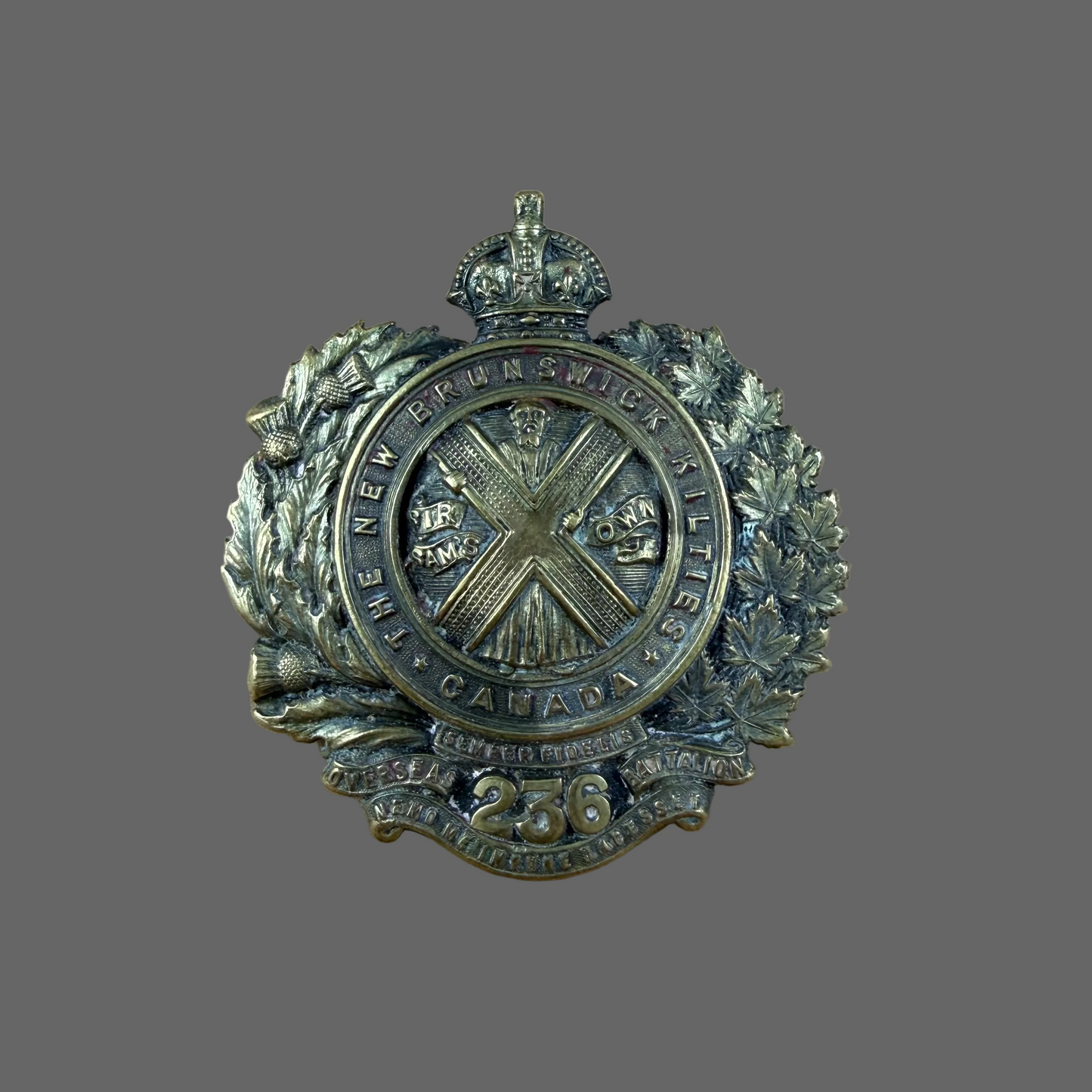 Canadian – WWI – 236th Battalion (New Brunswick Kilties) Canadian Infantry – Glengarry Badge