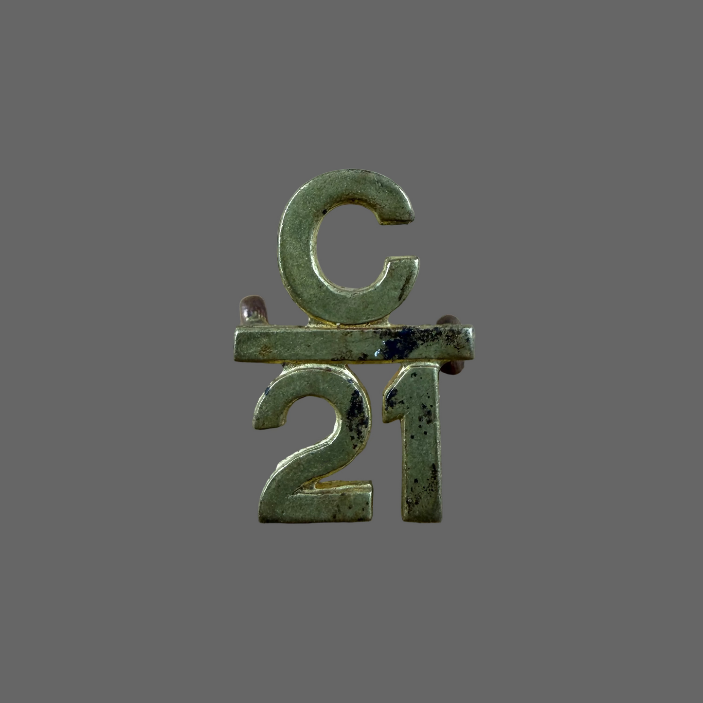 Canadian – WWI – 21st Battalion (Eastern Ontario) Canadian Infantry – C/21 Collar Badge