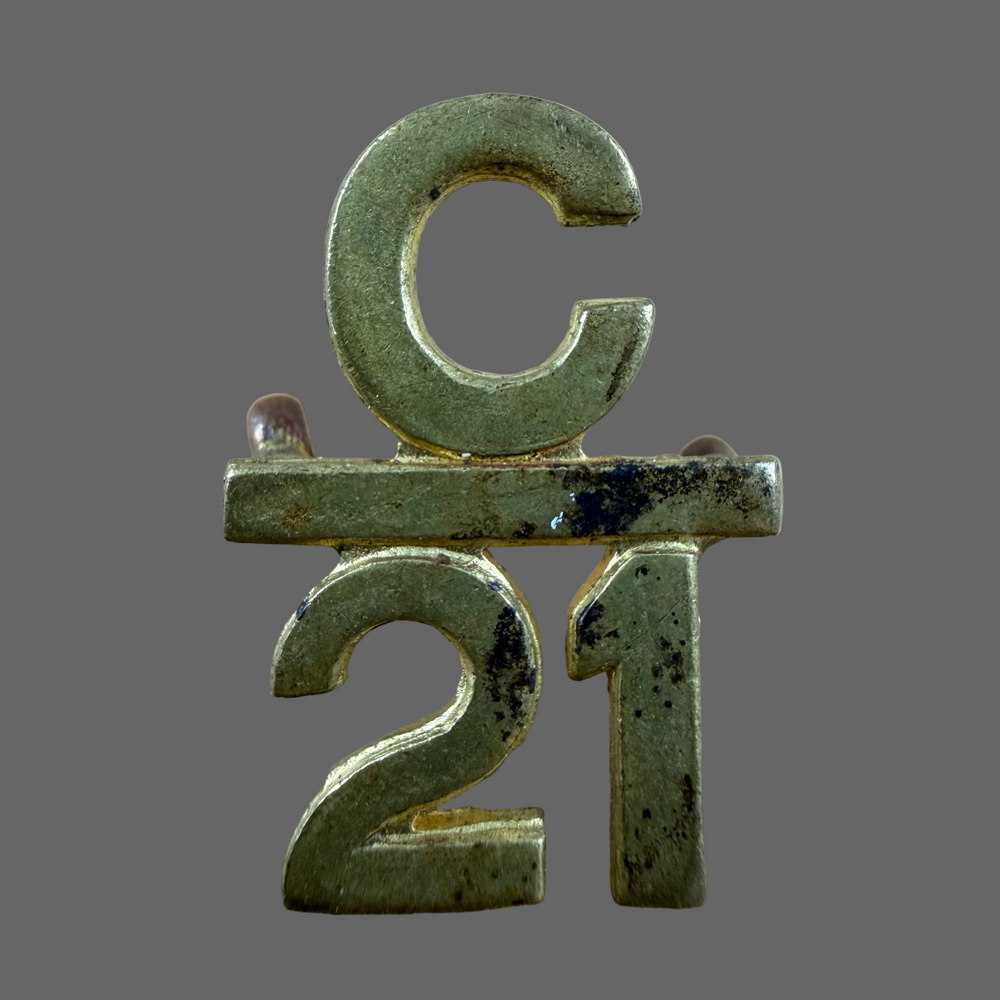 Canadian – WWI – 21st Battalion (Eastern Ontario) Canadian Infantry – C/21 Collar Badge