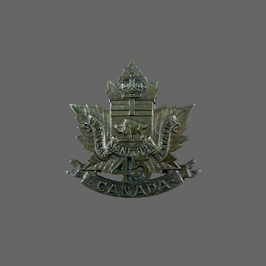 Canadian – WWI – 45th Battalion (Winnipeg) Canadian Infantry – Collar Badge