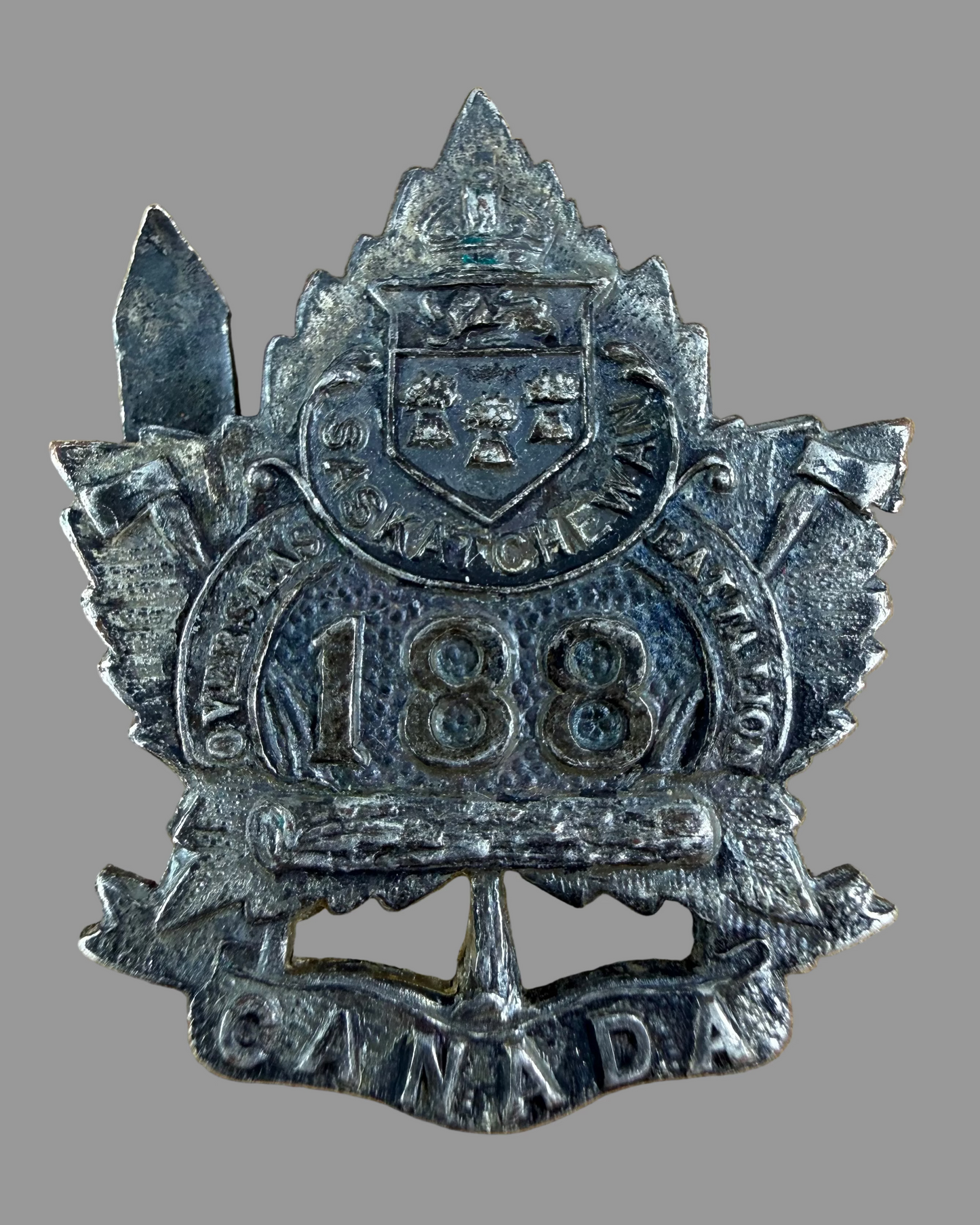 Canadian – WWI – 188th Battalion (Saskatchewan) Canadian Infantry – Collar Badge