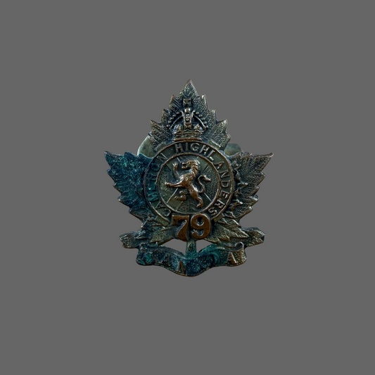 Canadian – WWI – 79th Battalion (Cameron Highlanders Winnipeg) Canadian Infantry – Collar Badge