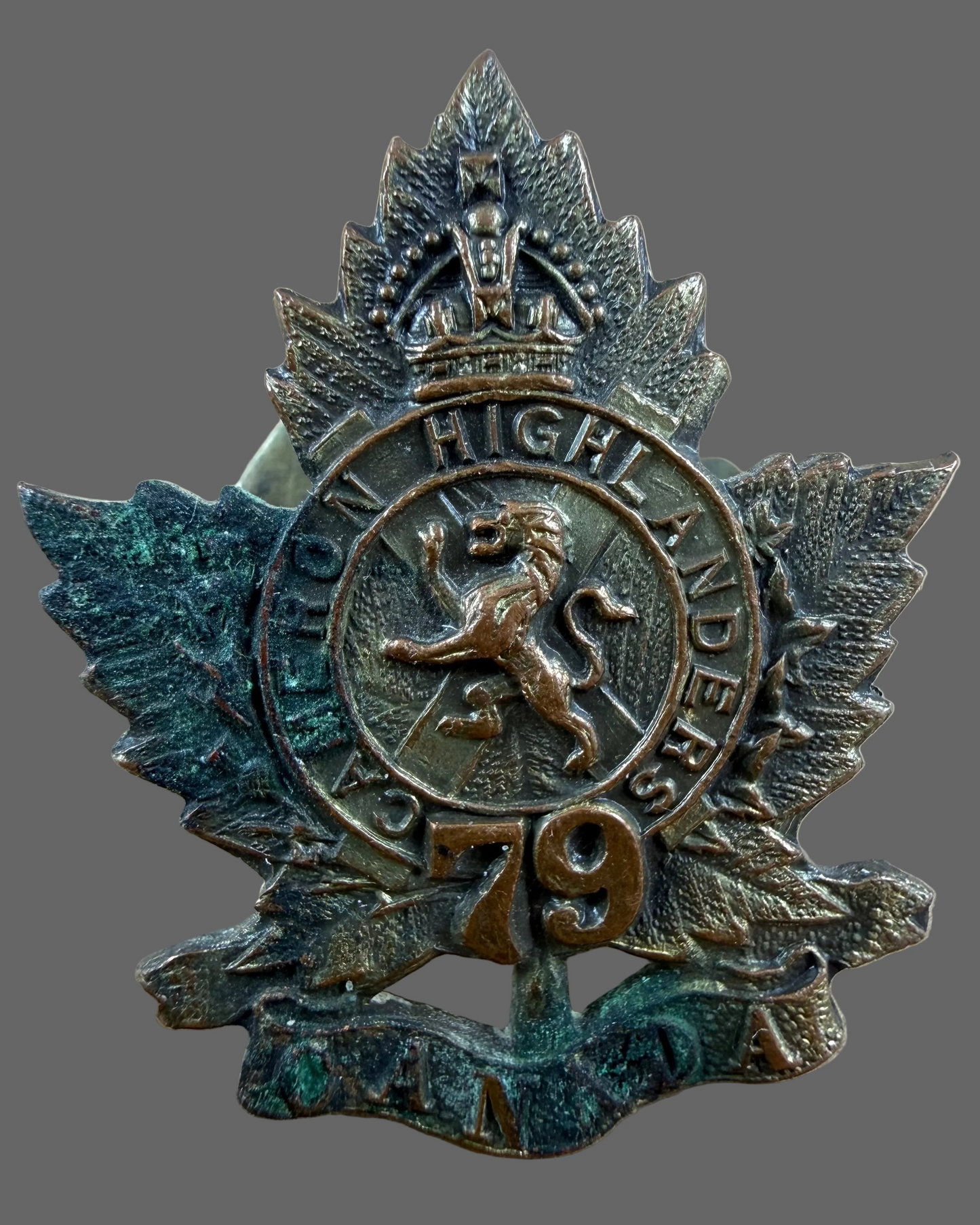 Canadian – WWI – 79th Battalion (Cameron Highlanders Winnipeg) Canadian Infantry – Collar Badge