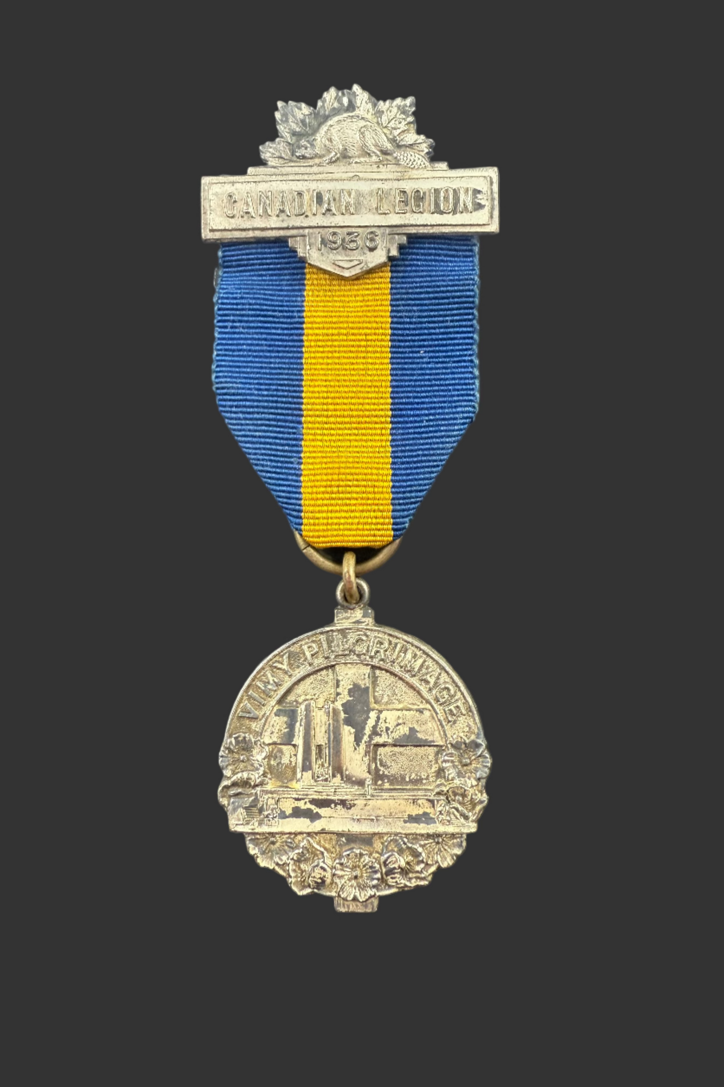 WWI - Canadian - Canadian Legion - Vimy Pilgrimage Medal 1936