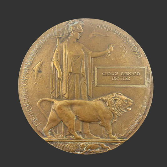 WWI Memorial Plaque - Dentler - 6th Battalion (Loyal North Lancashire Regiment) - Canadian