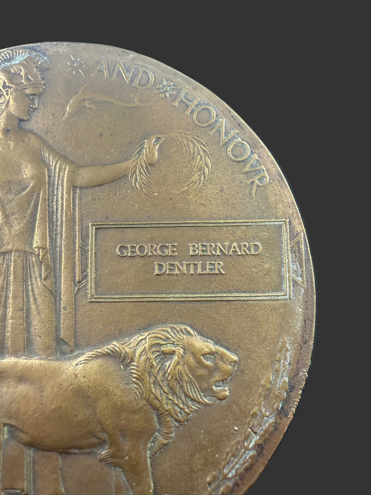 WWI Memorial Plaque - Dentler - 6th Battalion (Loyal North Lancashire Regiment) - Canadian