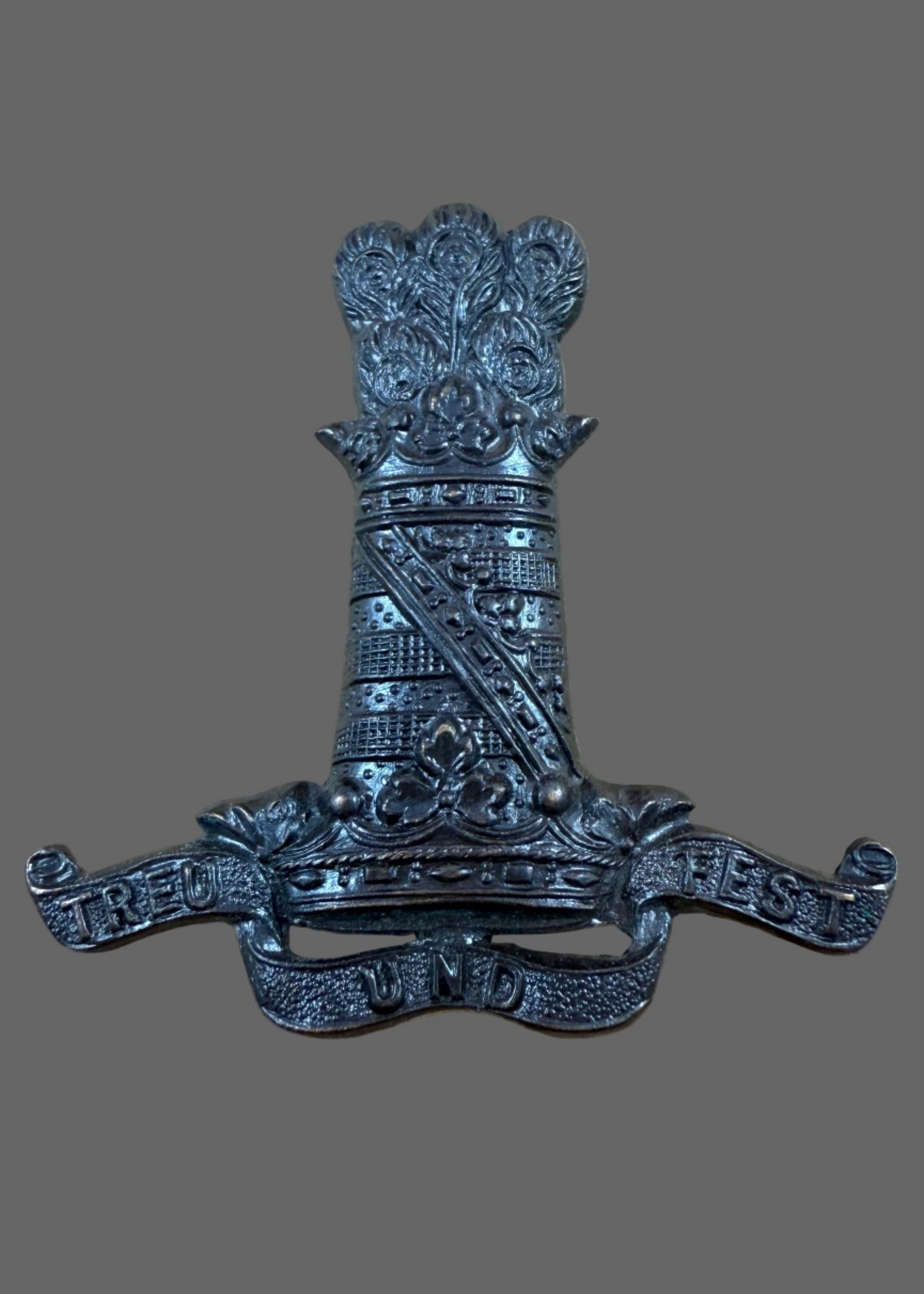 British - WWII - 11th Hussars - Officers' Service Dress - Cap Badge