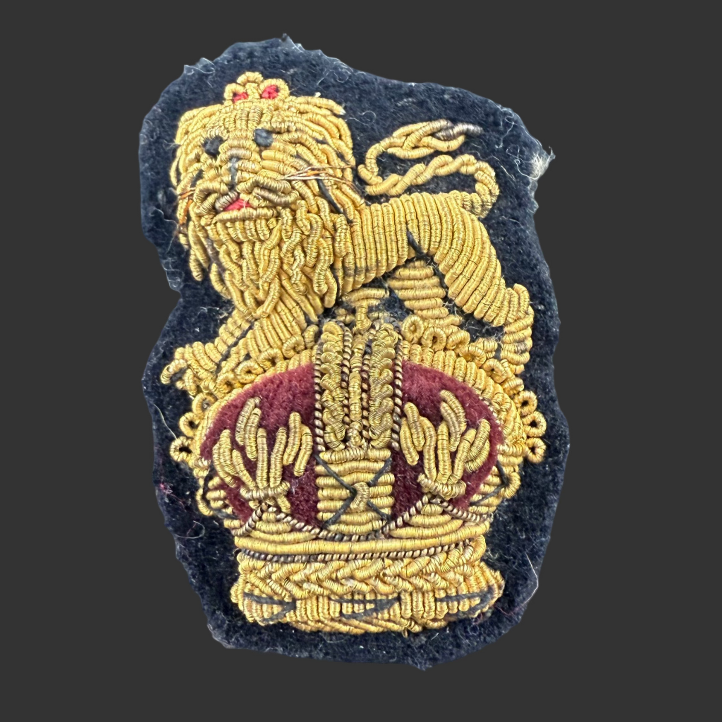 British / Canadian - WWI - WWII - Staff Officer Cap Badge - Colonel or Brigadier - Bullion Embroidered