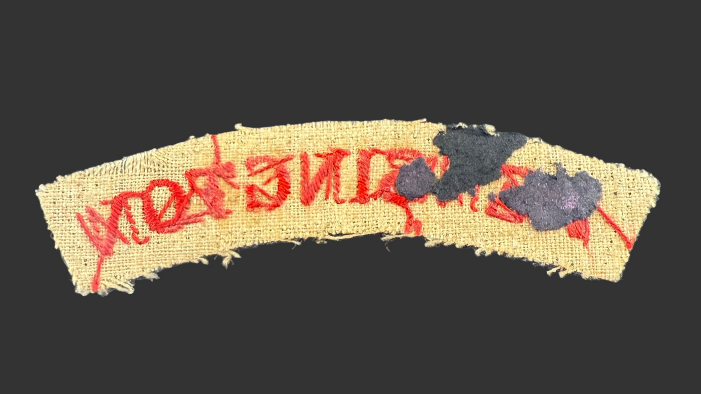 British WWI Period - KENSINGTON - 13th County of London Regiment - Cloth Shoulder Title