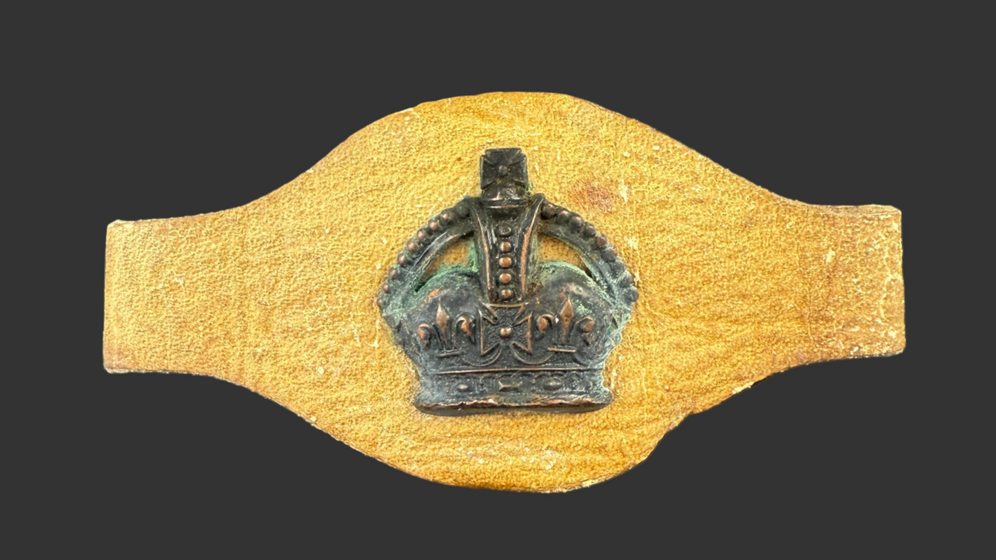 Australia - WWII - Leather Warrant Officer Rank Wrist Strap - Named