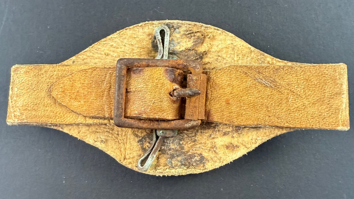 Australia - WWII - Leather Warrant Officer Rank Wrist Strap - Named