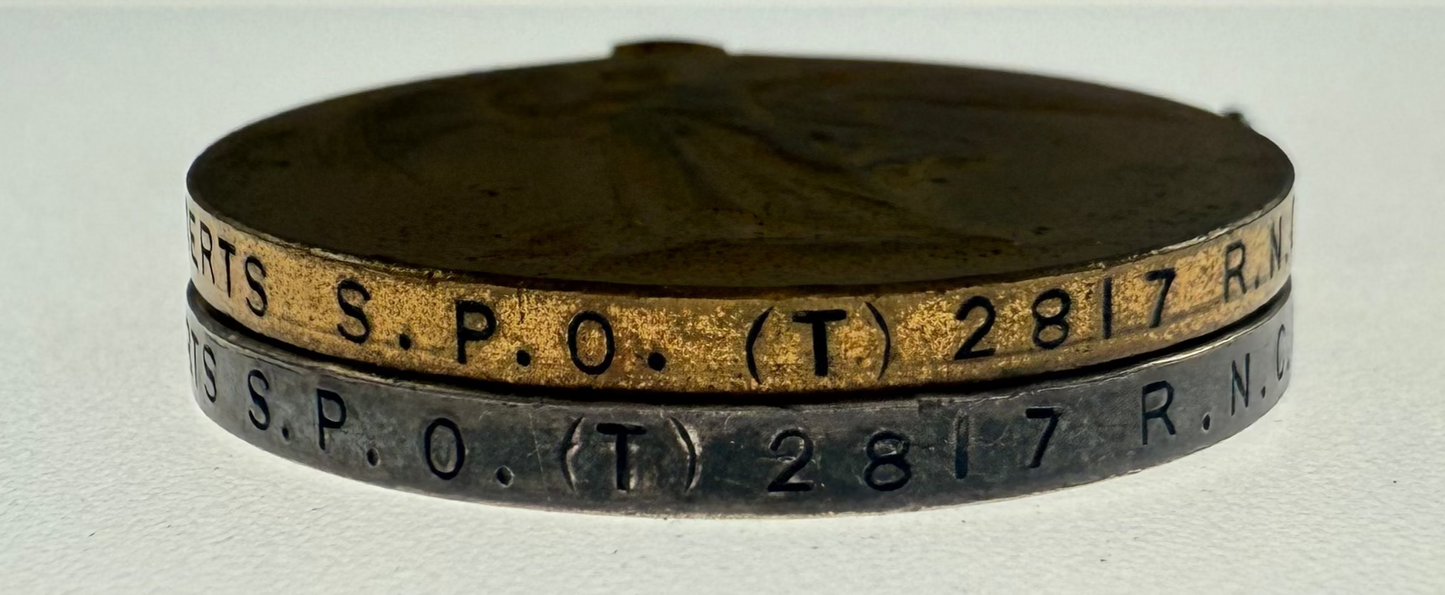 WWI - Medal Pair - Royal Naval Canadian Volunteer Reserve (RNCVR) - Roberts