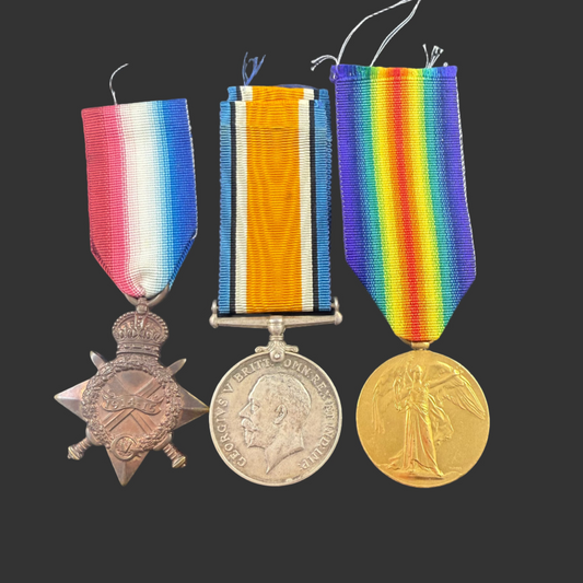 WWI - 1914-15 Medal Trio to Royal Navy - Submariner - HMS J5 - Taylor