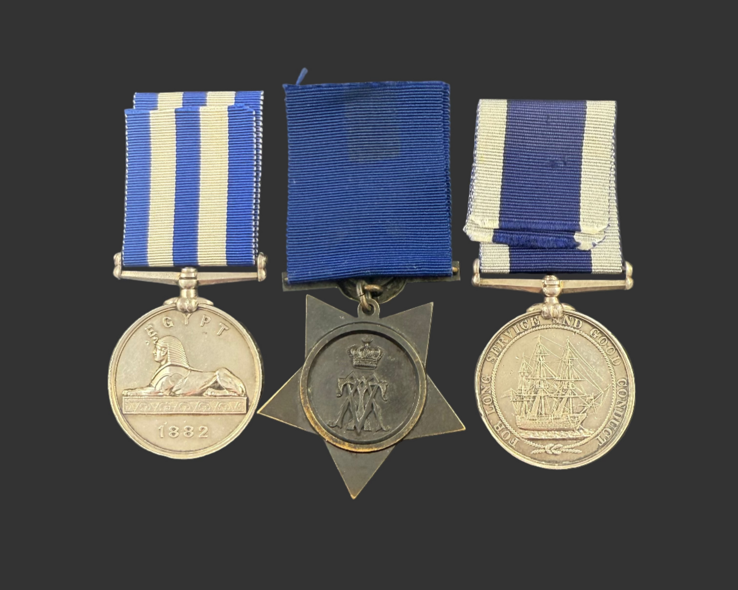 Victorian - Royal Navy Medal Group - Egypt / Long Service - May