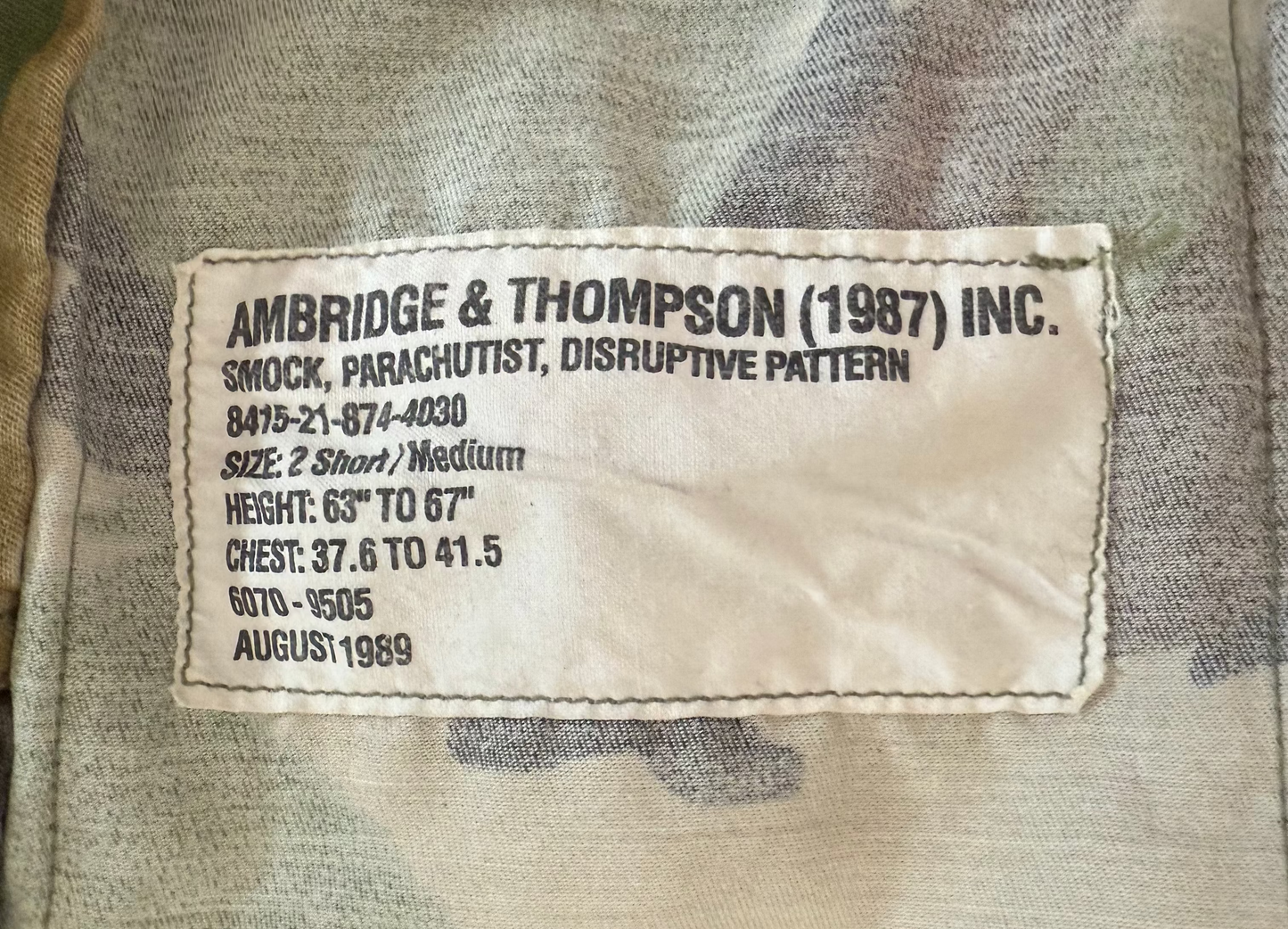 Canadian - Post-WWII - Airborne Regiment / Special Service Force Parachute Smock