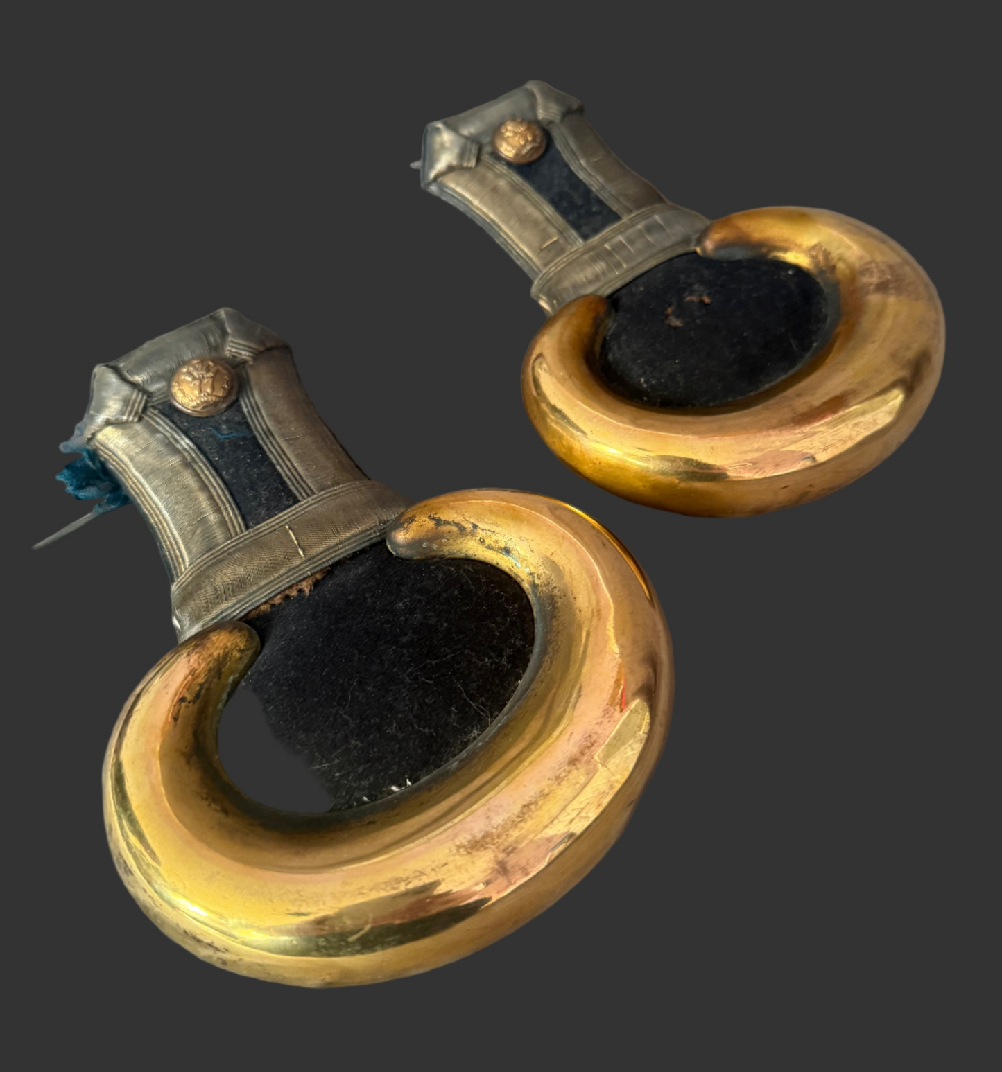 British - Victorian - Crimean War Period Officer Shoulder Boards - 77th (East Middlesex) Regiment of Foot