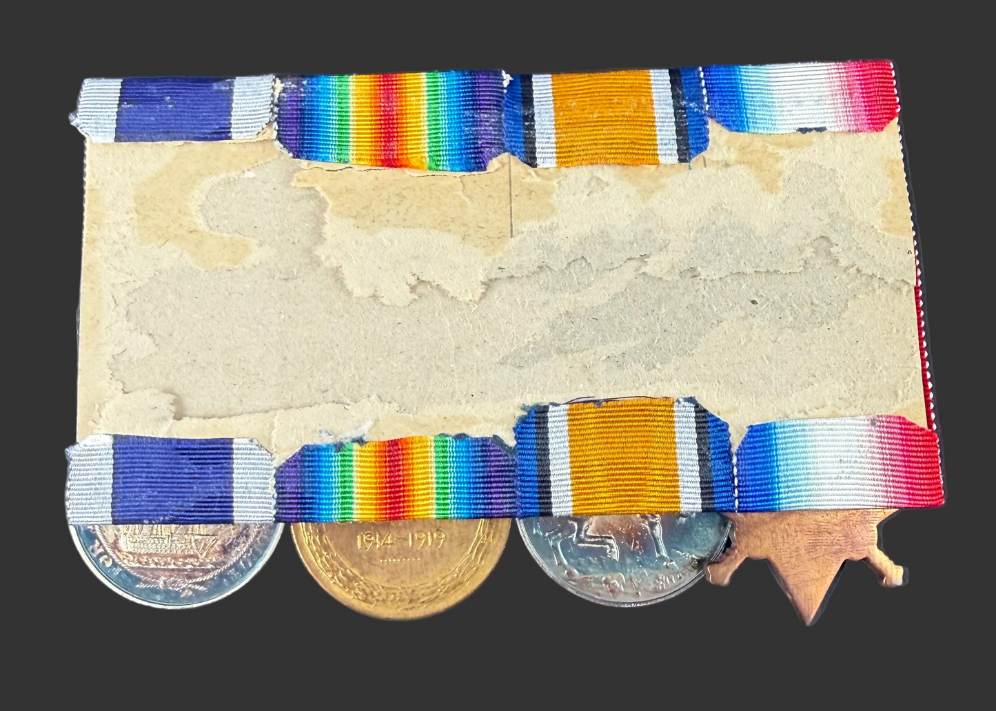 British - WWI - 1914-15 Medal Trio and Royal Navy Long Service Medal Group - HMS Dominion - Moyse