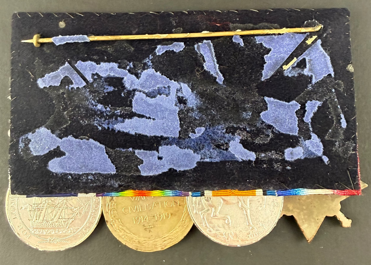 British - WWI - 1914-15 Medal Trio and Royal Navy Long Service Medal Group - HMS Vansittart - Cruze