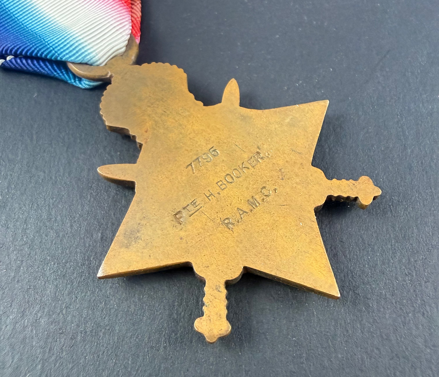 British - WWI - 1914 Star Medal Trio to Royal Army Medical Corps - Booker