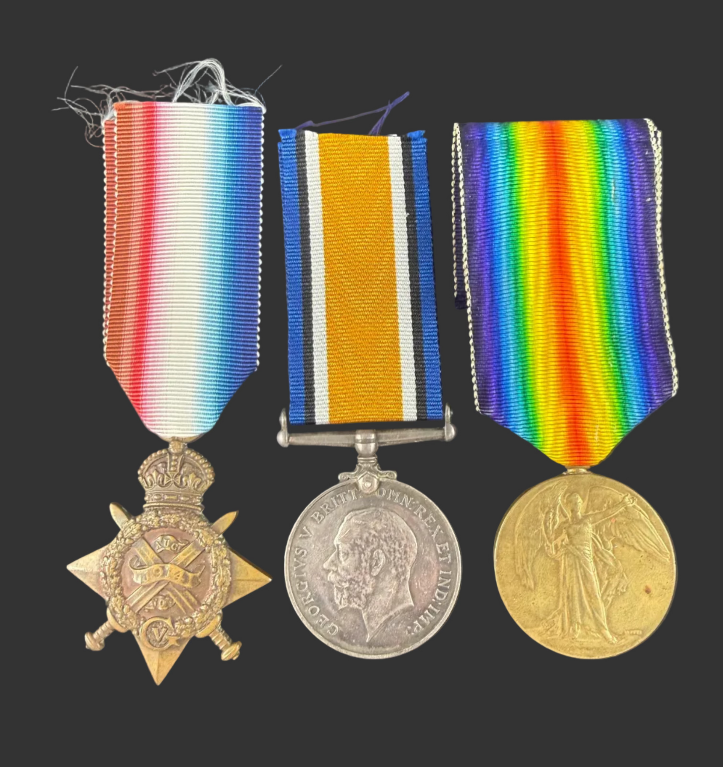 British - WWI - 1914 Star Medal Trio to 1st West Yorkshire Regiment - Distinguished Conduct Medal Recipient- Blunt