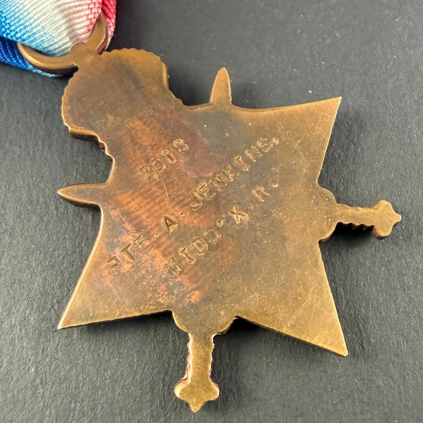 British - WWI - 1914-15 Medal Trio to Middlesex Regiment - DoW - Jenkins