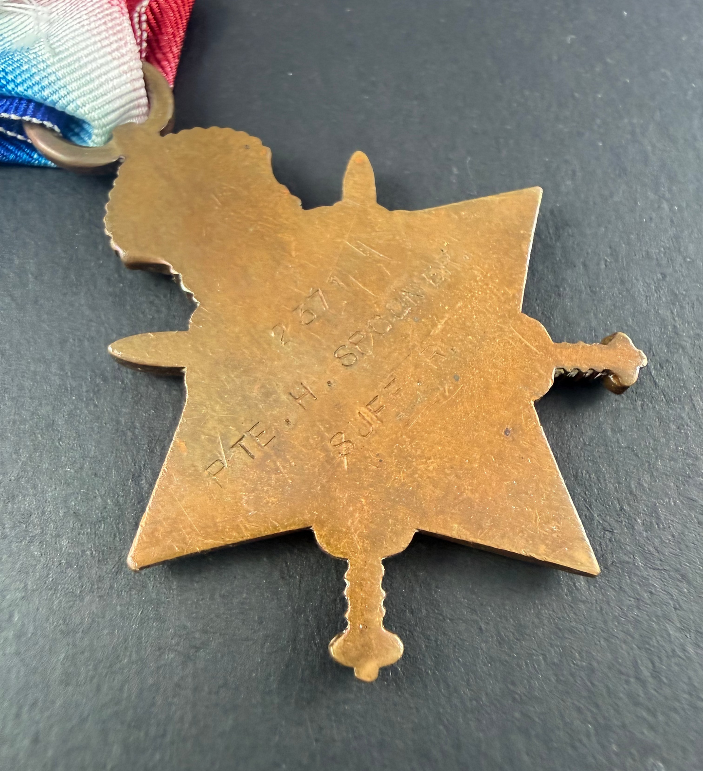 British - WWI - 1914-15 Medal Trio to 5th Battalion Suffolk Regiment - Gallipoli - Spooner