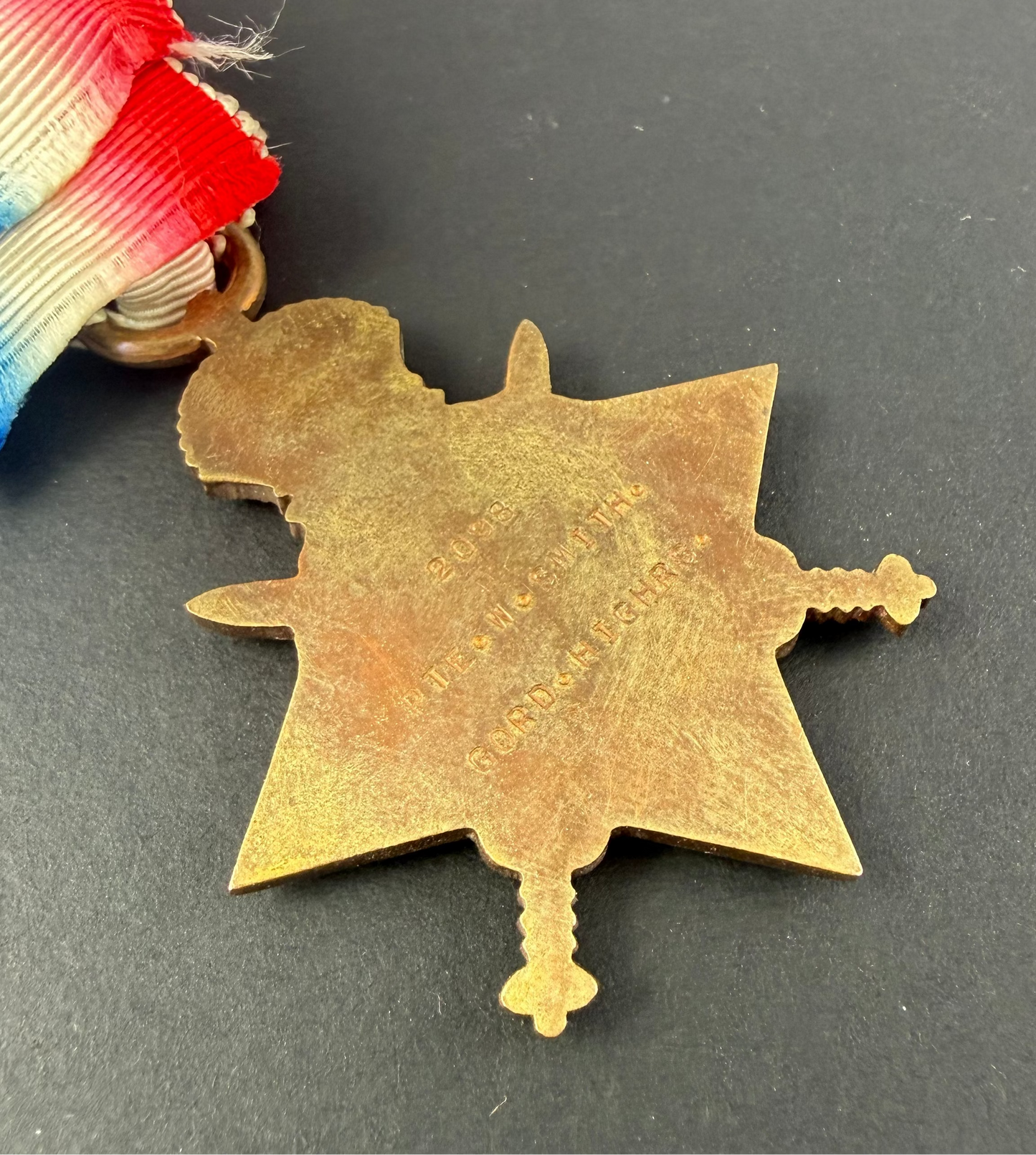 British - WWI - 1914-15 Medal Trio to 4th Battalion Gordon Highlanders - WIA - Smith