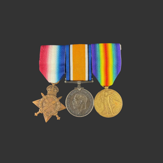 British - WWI - 1914-15 Medal Trio to Manchester Regiment - Davenport