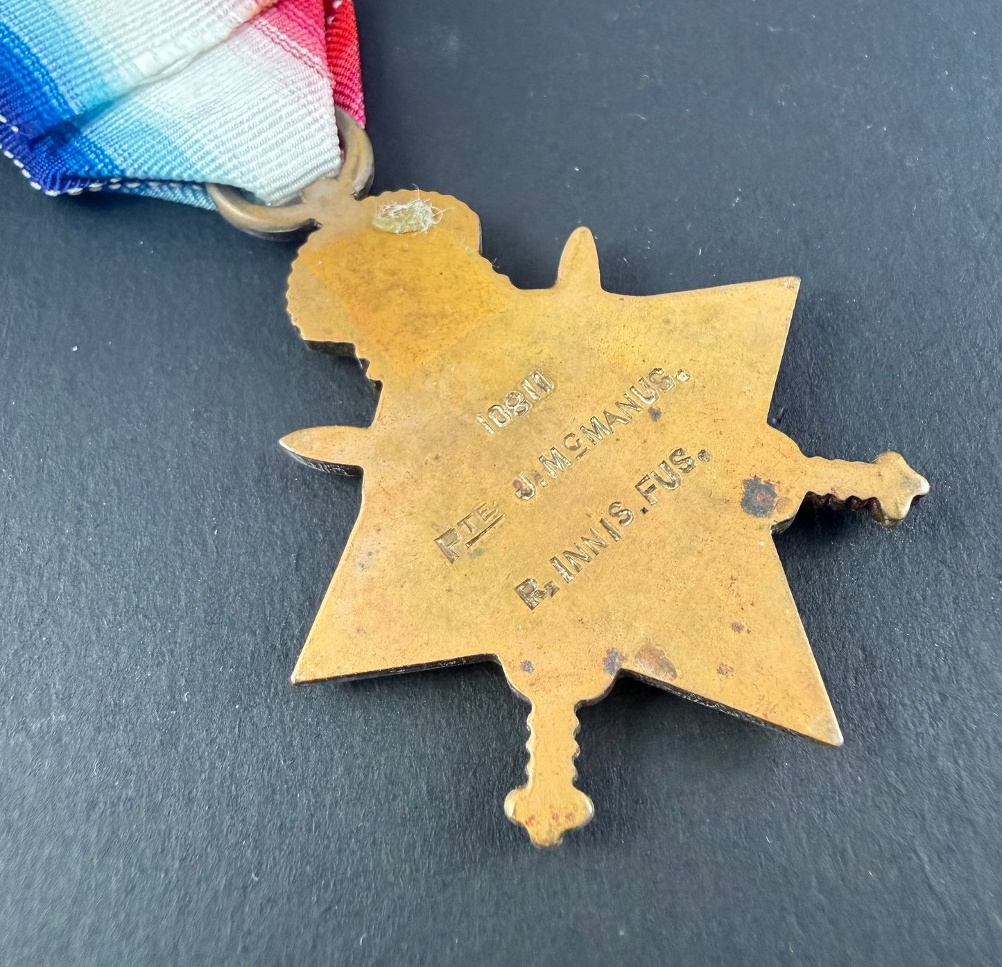 British - WWI - 1914-15 Star and Victory Medal to Royal Inniskilling Fusiliers - Gallipoli - McManus