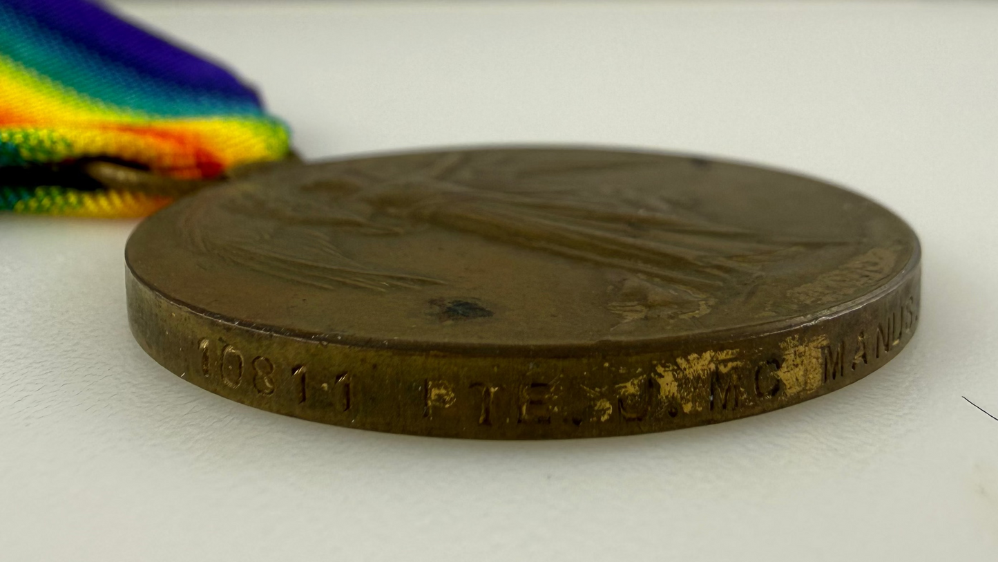 British - WWI - 1914-15 Star and Victory Medal to Royal Inniskilling Fusiliers - Gallipoli - McManus
