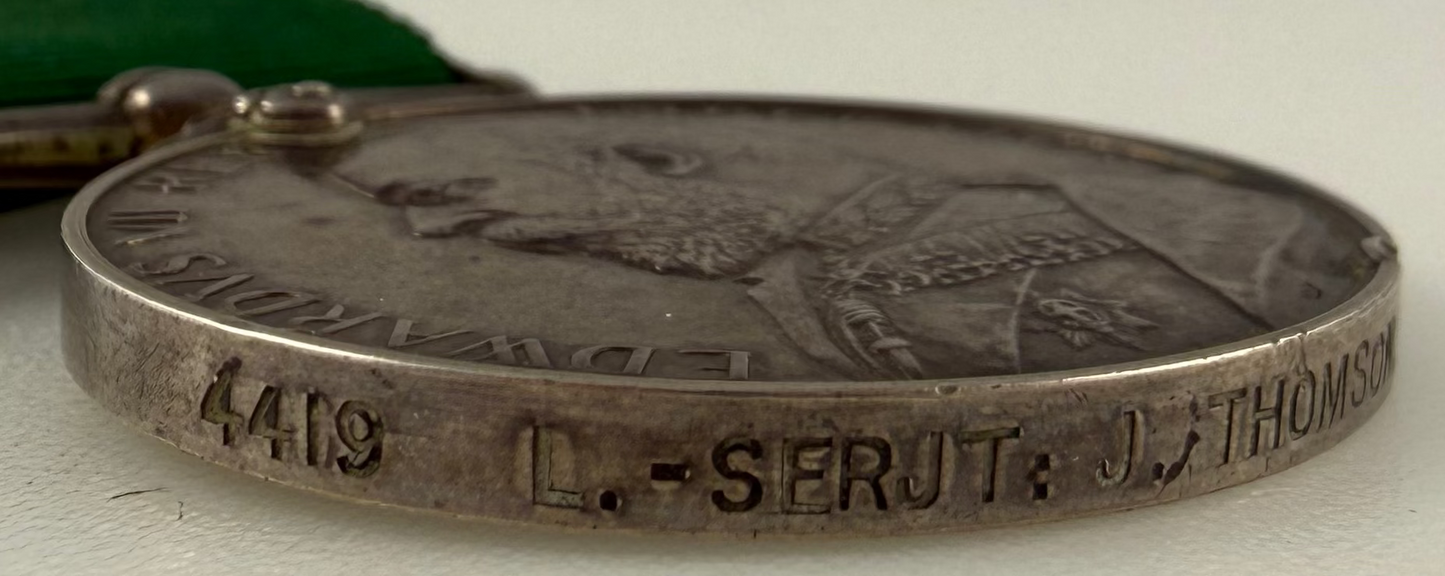 British - Pre-WWI - Edward VII - Volunteer Long Service Medal - Northumberland Fusiliers