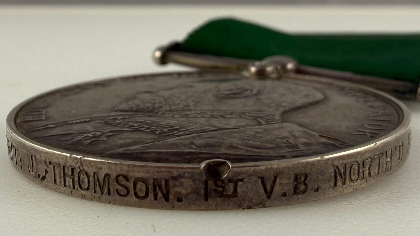 British - Pre-WWI - Edward VII - Volunteer Long Service Medal - Northumberland Fusiliers