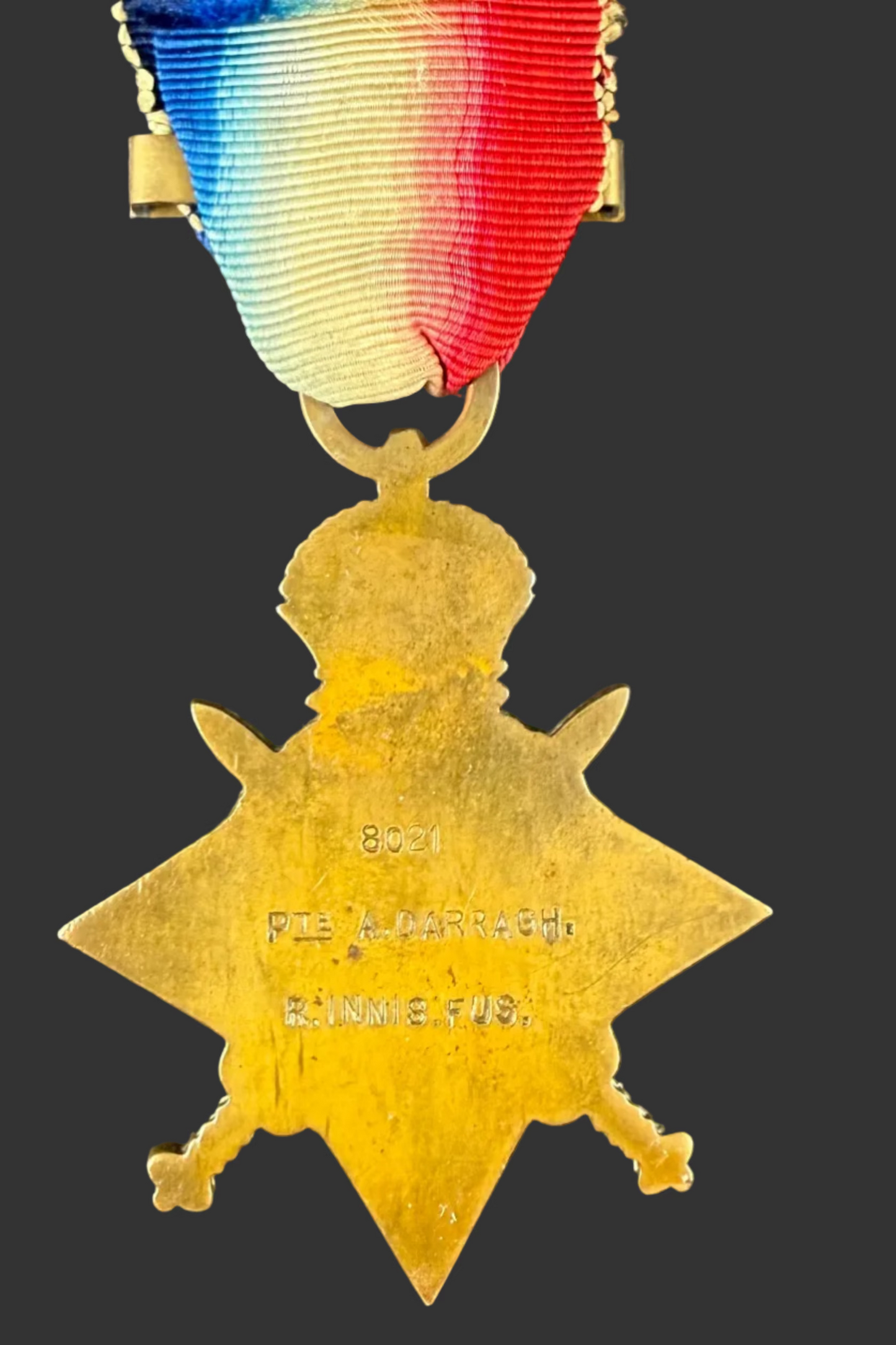British - WWI - 1914 Star to Royal Inniskilling Fusiliers - WIA - Darragh
