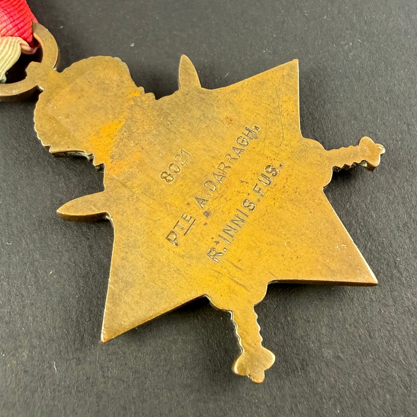 British - WWI - 1914 Star to Royal Inniskilling Fusiliers - WIA - Darragh